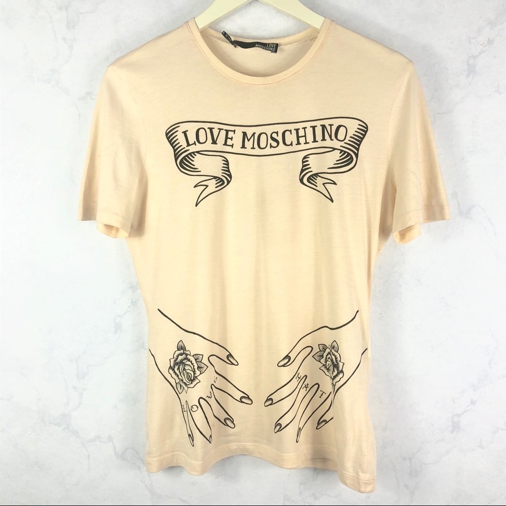 [Moschino] Tattoos Edgy Graphic Shirt - Picture 4 of 7